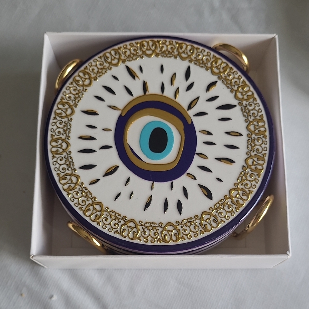๐NIB Evil Eye Bar Coasters Set